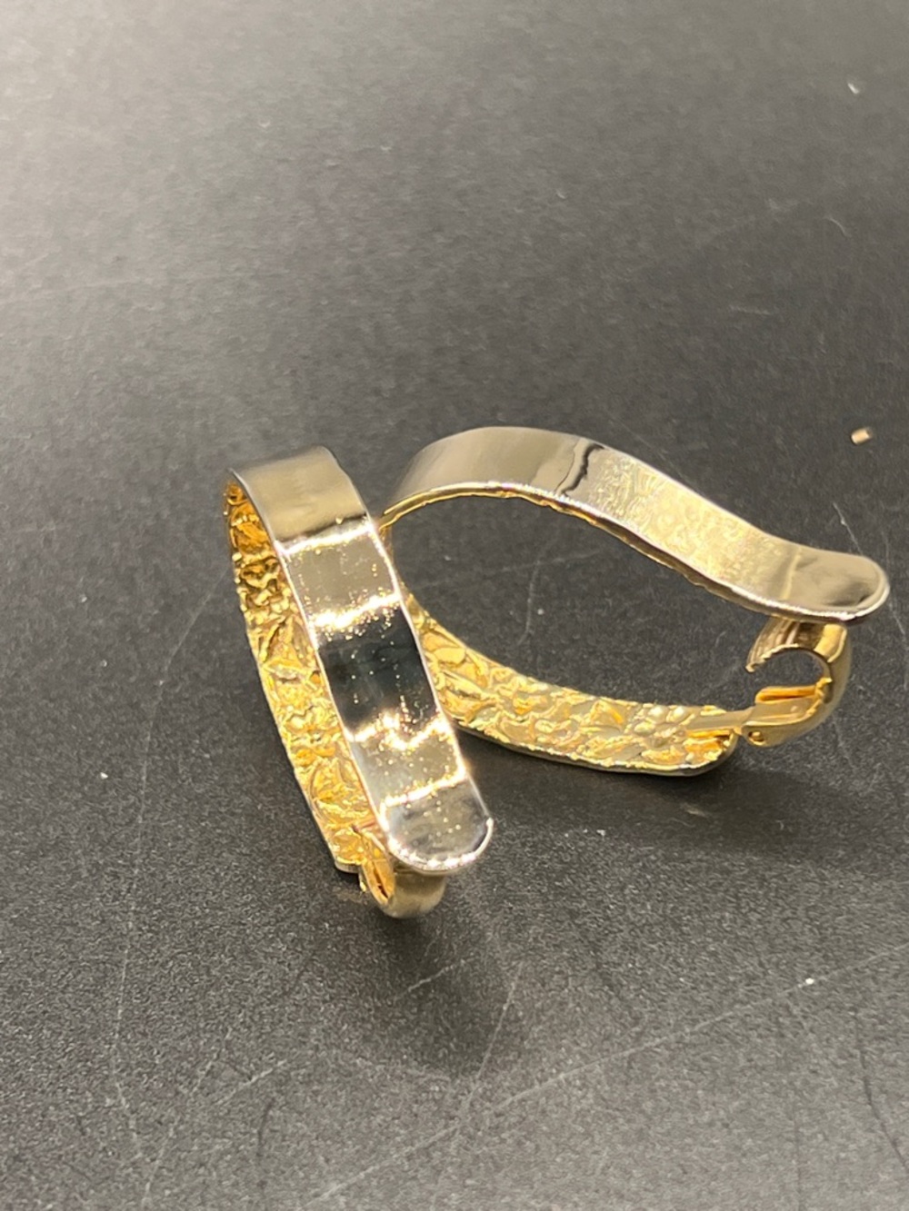 Vintage Floral Design Hoop Clip Earrings